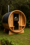 Nugget Barrel Sauna - Natural Wood Stove