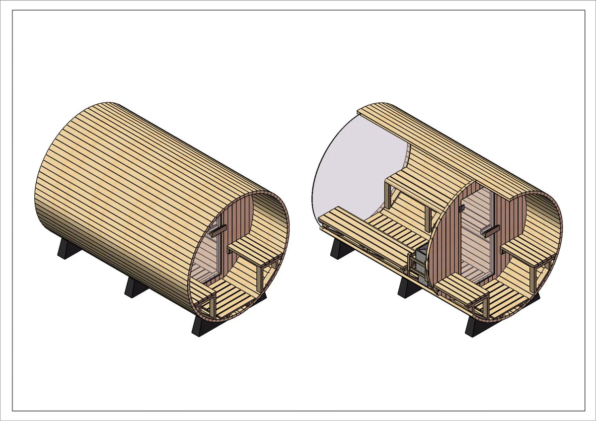 Nugget Barrel Sauna - Electric Heater